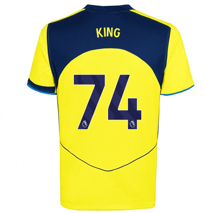 Danxen Mujer Camiseta Maeson King #74 Amarillo Marino Equipación Tercera 2025/26 La Camisa