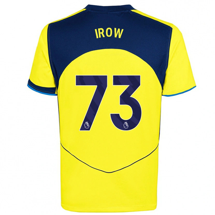 Danxen Mujer Camiseta Oliver Irow #73 Amarillo Marino Equipación Tercera 2025/26 La Camisa