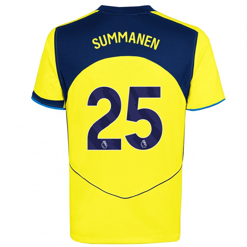 Danxen Mujer Camiseta Eveliina Summanen #25 Amarillo Marino Equipación Tercera 2025/26 La Camisa
