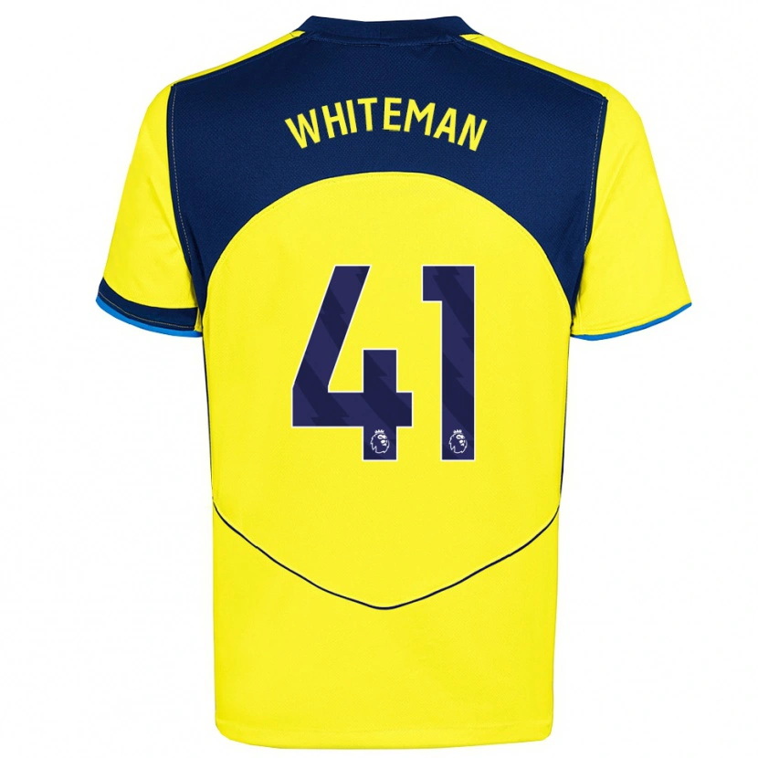 Danxen Mujer Camiseta Alfie Whiteman #41 Amarillo Marino Equipación Tercera 2025/26 La Camisa