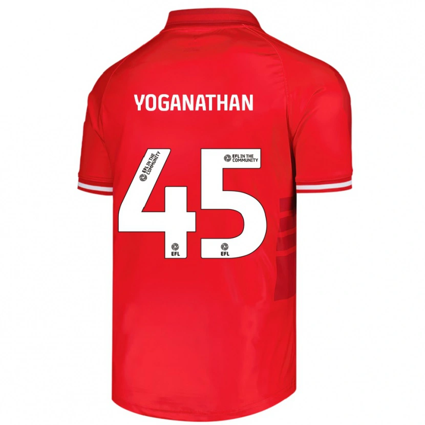 Danxen Niño Camiseta Vimal Yoganathan #45 Rojo Blanco 1ª Equipación 2025/26 La Camisa