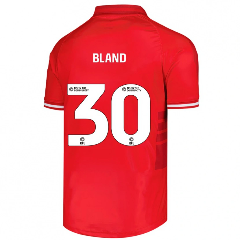 Danxen Niño Camiseta Jonathan Bland #30 Rojo Blanco 1ª Equipación 2025/26 La Camisa