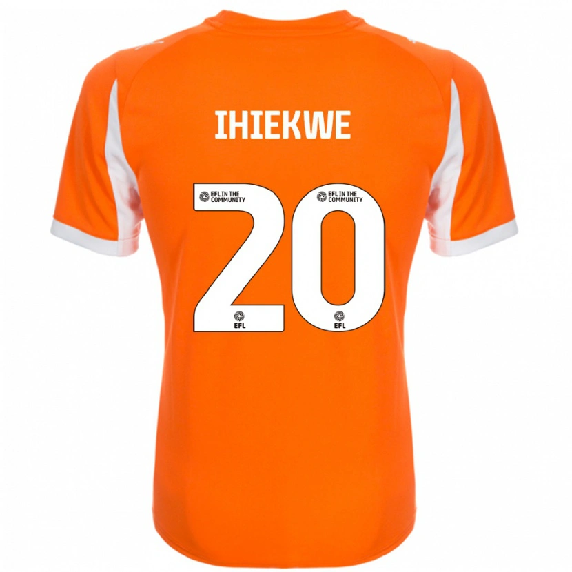 Danxen Niño Camiseta Michael Ihiekwe #20 Naranja Blanco 1ª Equipación 2025/26 La Camisa