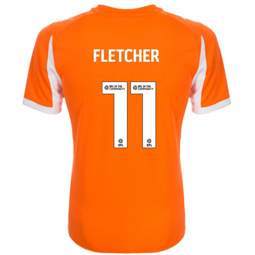 Danxen Niño Camiseta Ashley Fletcher #11 Naranja Blanco 1ª Equipación 2025/26 La Camisa