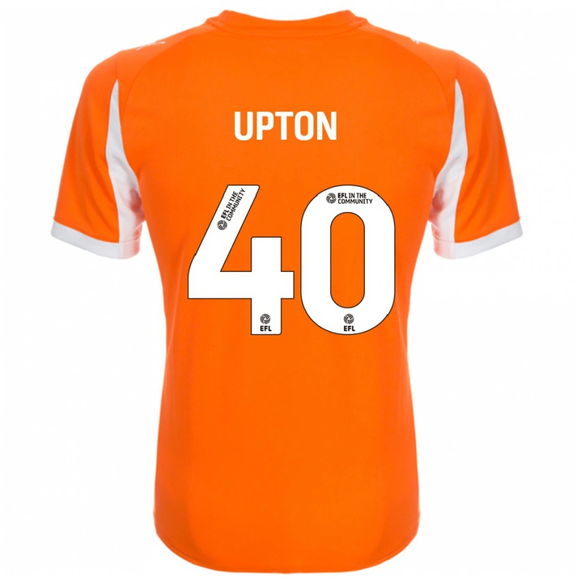 Danxen Niño Camiseta Theo Upton #40 Naranja Blanco 1ª Equipación 2025/26 La Camisa