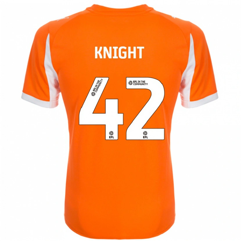 Danxen Niño Camiseta Spencer Knight #42 Naranja Blanco 1ª Equipación 2025/26 La Camisa