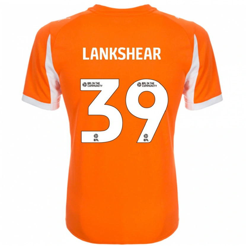 Danxen Niño Camiseta Alex Lankshear #39 Naranja Blanco 1ª Equipación 2025/26 La Camisa