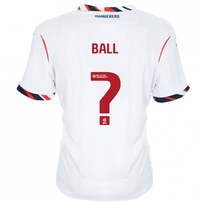 Danxen Niño Camiseta Olivia Ball #0 Blanco Rojo 1ª Equipación 2025/26 La Camisa
