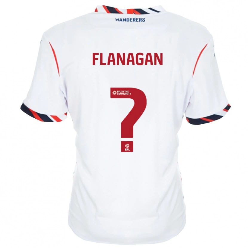 Danxen Niño Camiseta Ocean Flanagan #0 Blanco Rojo 1ª Equipación 2025/26 La Camisa