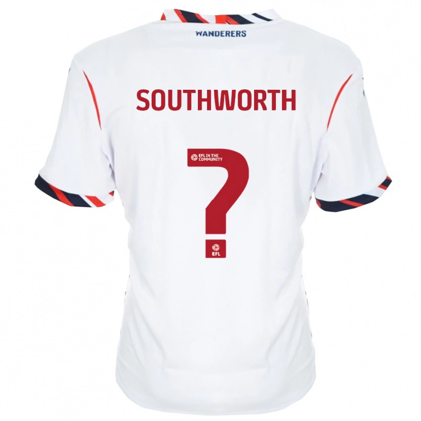 Danxen Niño Camiseta Ellie Southworth #0 Blanco Rojo 1ª Equipación 2025/26 La Camisa