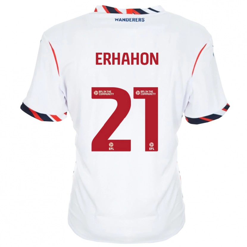 Danxen Niño Camiseta Ethan Erhahon #21 Blanco Rojo 1ª Equipación 2025/26 La Camisa