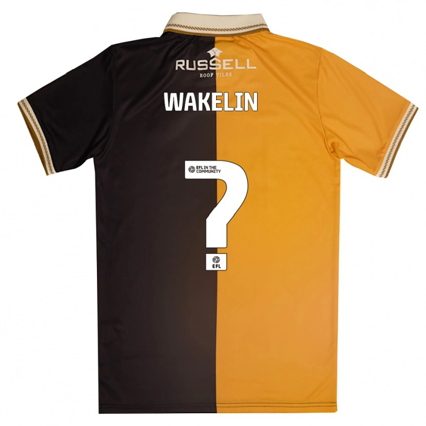 Danxen Niño Camiseta Ronny Wakelin #0 Amarillo Negro 1ª Equipación 2025/26 La Camisa