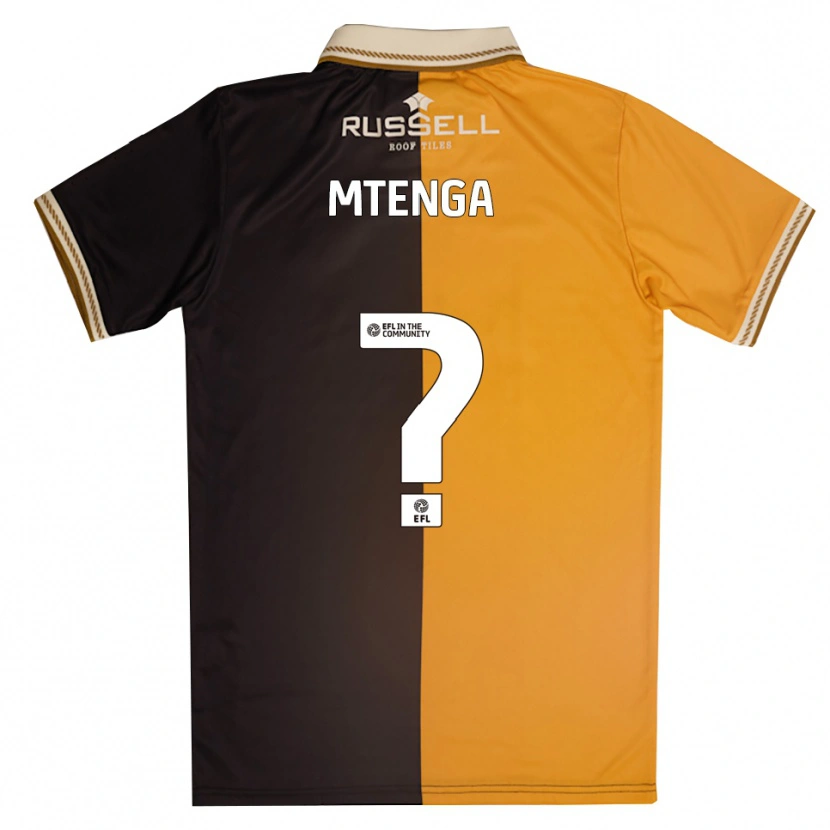 Danxen Niño Camiseta Cyprian Mtenga #0 Amarillo Negro 1ª Equipación 2025/26 La Camisa