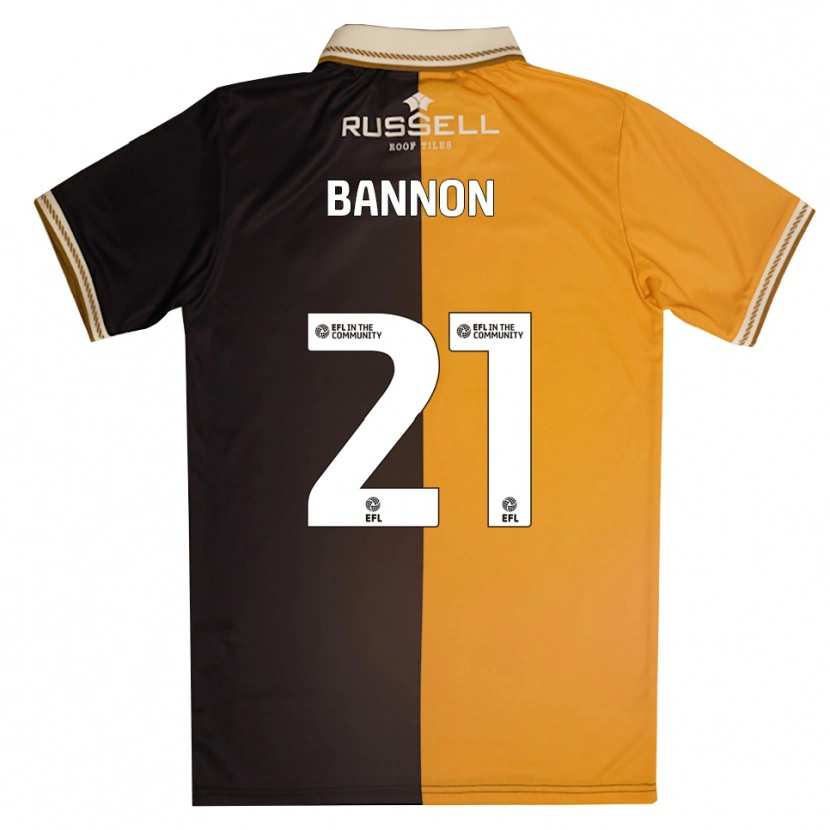 Danxen Niño Camiseta Alex Bannon #21 Amarillo Negro 1ª Equipación 2025/26 La Camisa