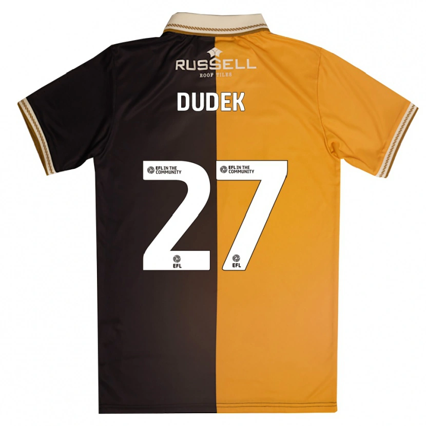 Danxen Niño Camiseta Kamil Dudek #27 Amarillo Negro 1ª Equipación 2025/26 La Camisa