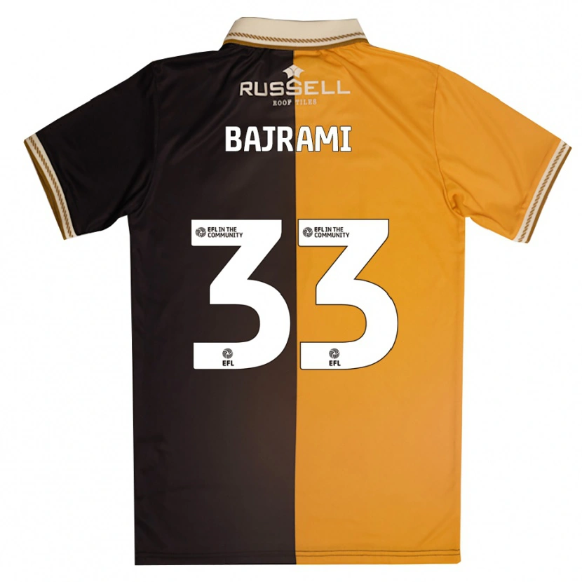 Danxen Niño Camiseta Geraldo Bajrami #33 Amarillo Negro 1ª Equipación 2025/26 La Camisa