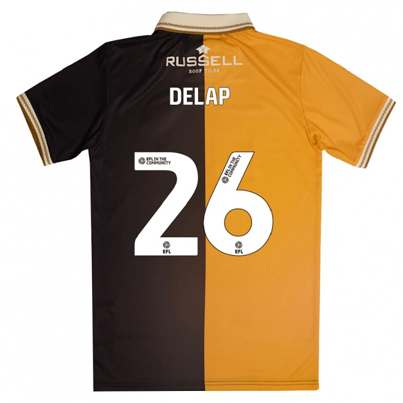 Danxen Niño Camiseta Finn Delap #26 Amarillo Negro 1ª Equipación 2025/26 La Camisa