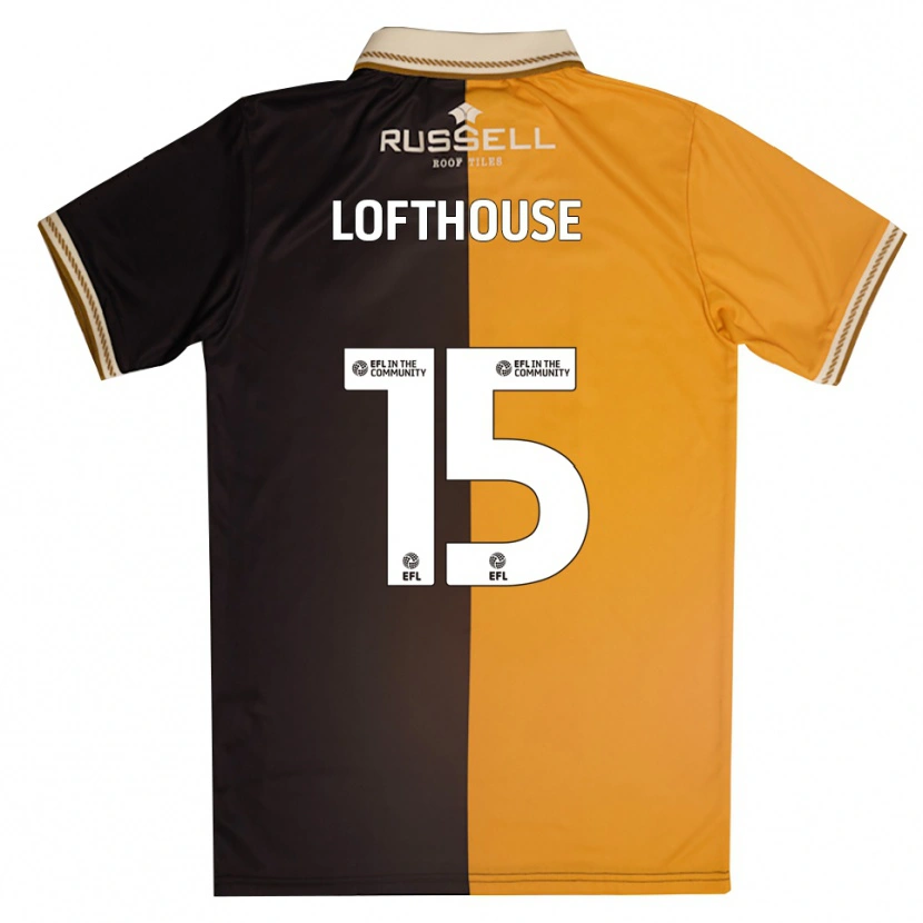 Danxen Niño Camiseta Kyran Lofthouse #15 Amarillo Negro 1ª Equipación 2025/26 La Camisa