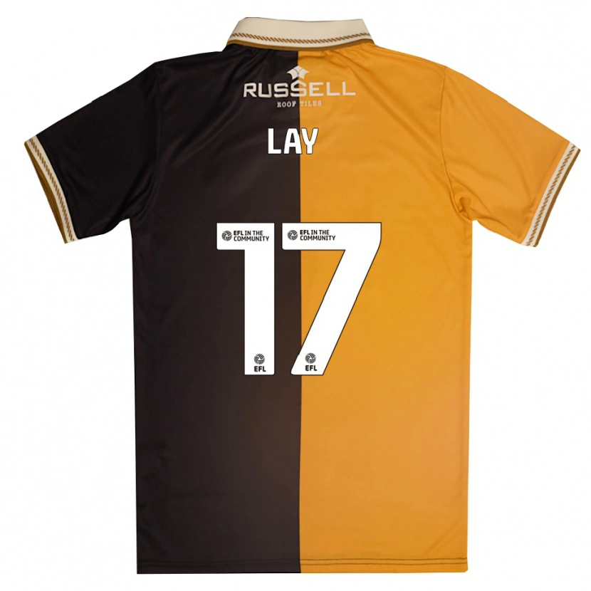 Danxen Niño Camiseta Matty Lay #17 Amarillo Negro 1ª Equipación 2025/26 La Camisa