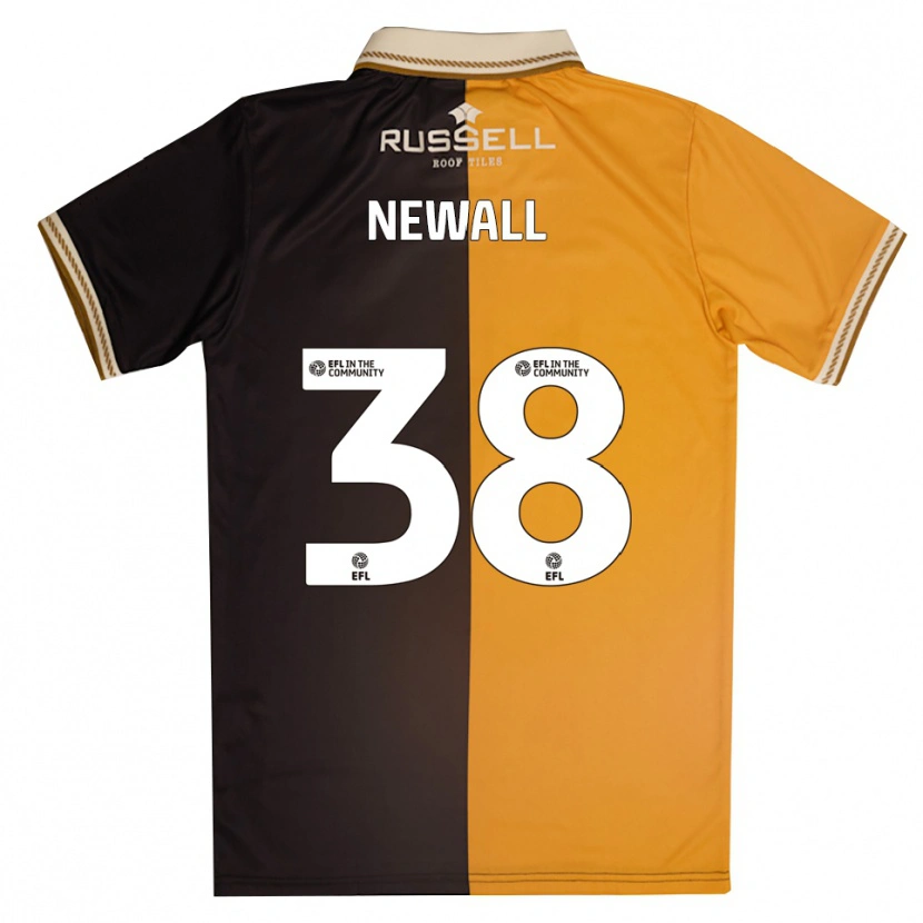 Danxen Niño Camiseta Jack Newall #38 Amarillo Negro 1ª Equipación 2025/26 La Camisa
