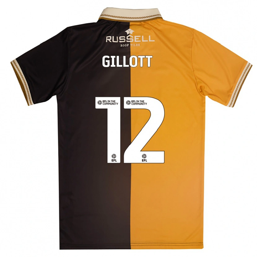 Danxen Niño Camiseta Emily Gillott #12 Amarillo Negro 1ª Equipación 2025/26 La Camisa