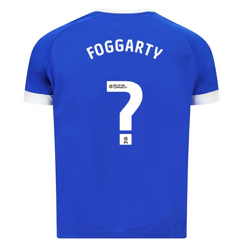 Danxen Niño Camiseta Corey Foggarty #0 Azul Blanco 1ª Equipación 2025/26 La Camisa
