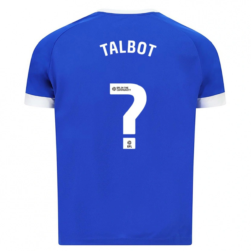 Danxen Niño Camiseta Lennon Talbot #0 Azul Blanco 1ª Equipación 2025/26 La Camisa