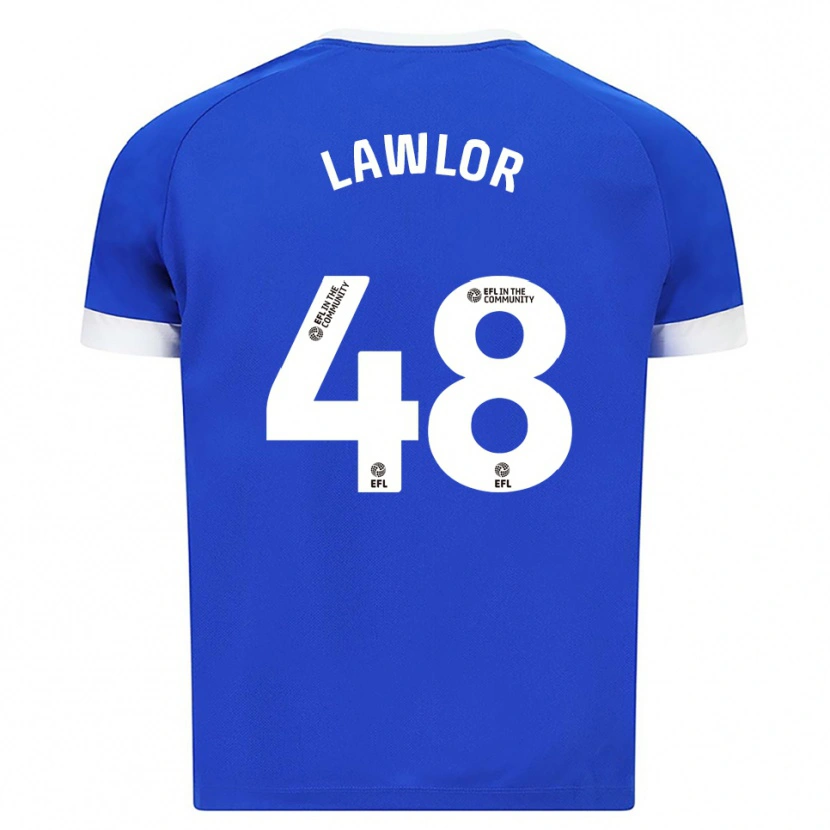 Danxen Niño Camiseta Dylan Lawlor #48 Azul Blanco 1ª Equipación 2025/26 La Camisa