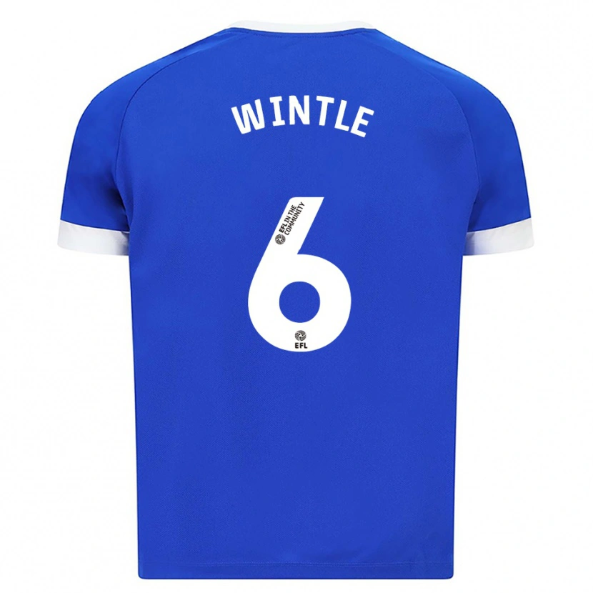 Danxen Niño Camiseta Ryan Wintle #6 Azul Blanco 1ª Equipación 2025/26 La Camisa