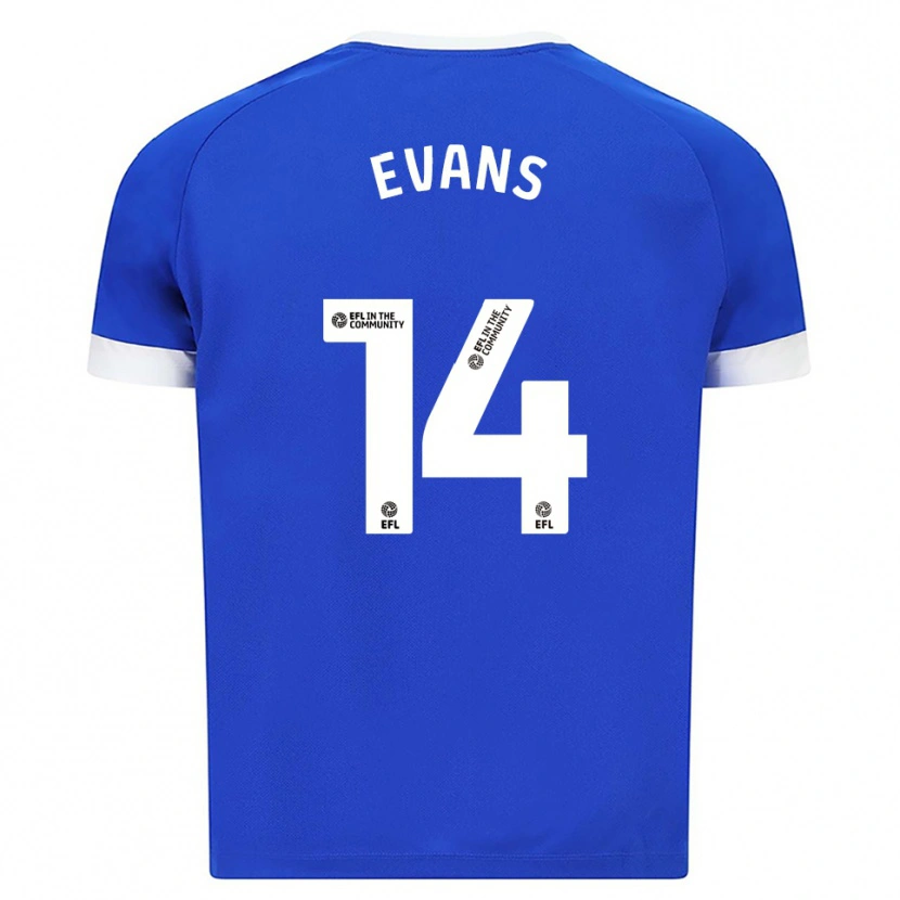 Danxen Niño Camiseta Shannon Evans #14 Azul Blanco 1ª Equipación 2025/26 La Camisa