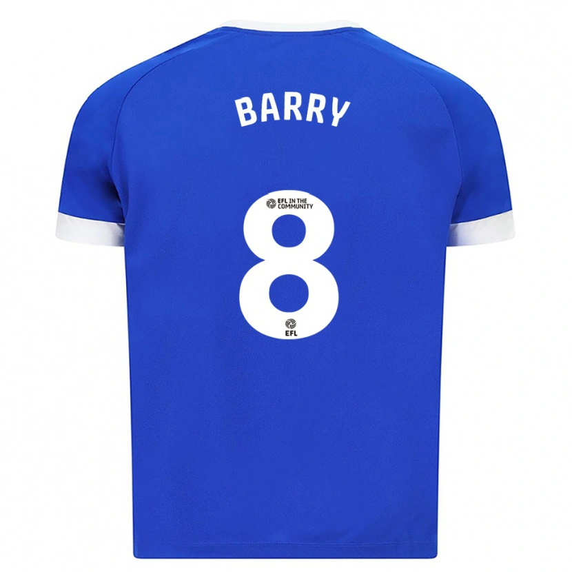Danxen Niño Camiseta Fiona Barry #8 Azul Blanco 1ª Equipación 2025/26 La Camisa