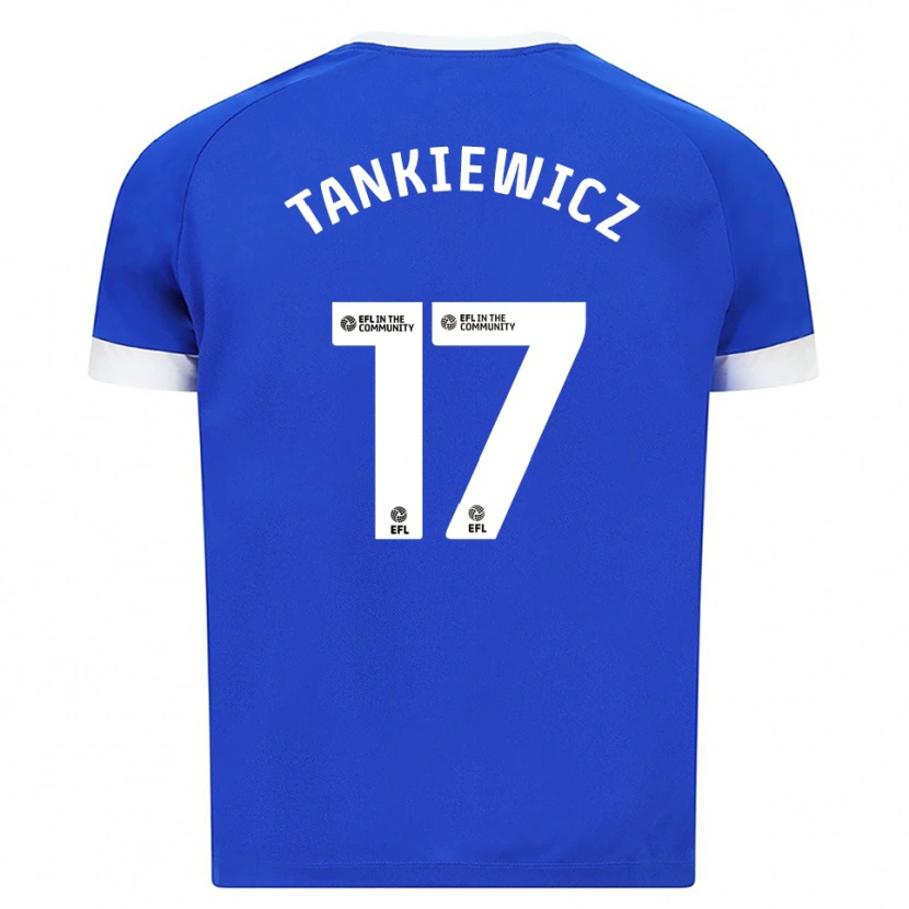 Danxen Niño Camiseta Rob Tankiewicz #17 Azul Blanco 1ª Equipación 2025/26 La Camisa