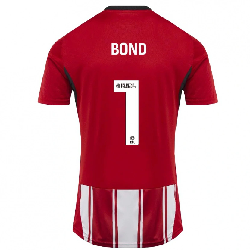 Danxen Niño Camiseta Abbi Bond #1 Rojo Blanco Negro 1ª Equipación 2025/26 La Camisa