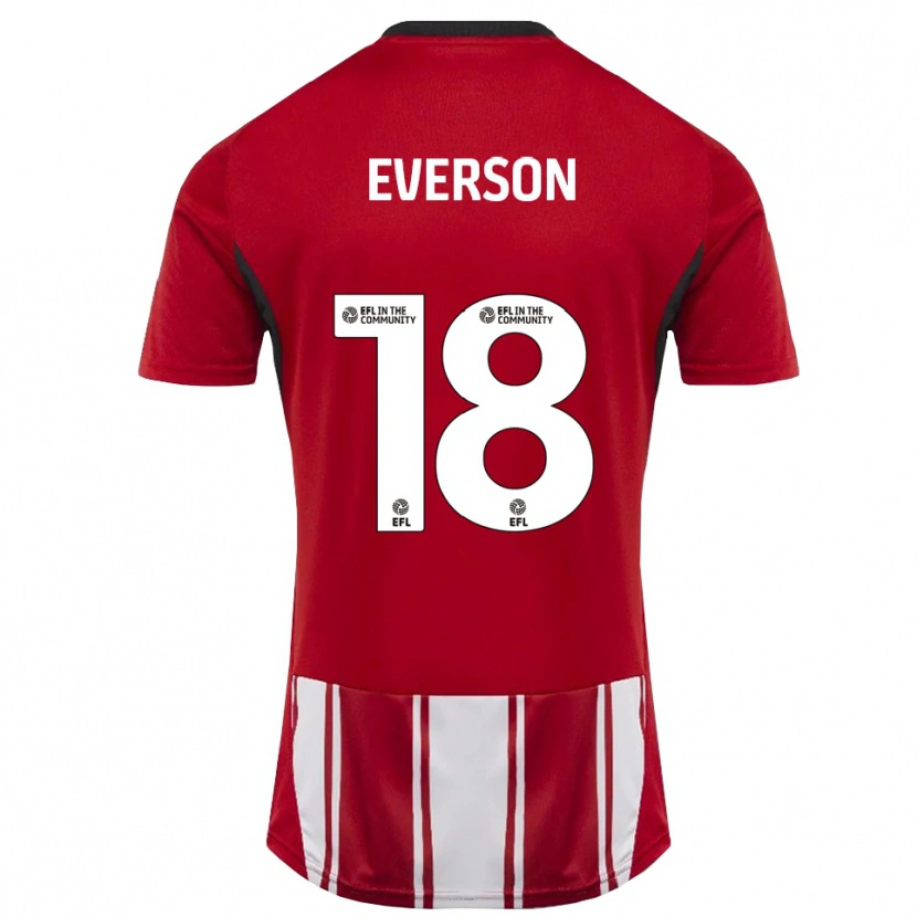 Danxen Niño Camiseta Beth Everson #18 Rojo Blanco Negro 1ª Equipación 2025/26 La Camisa