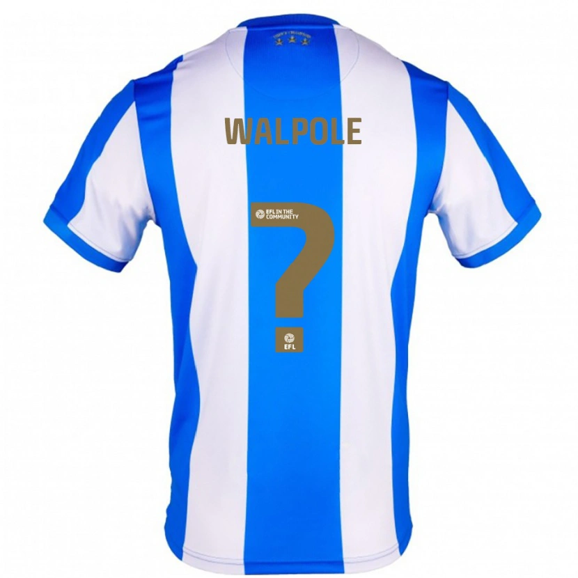Danxen Niño Camiseta Alex Walpole #0 Azul Blanco 1ª Equipación 2025/26 La Camisa