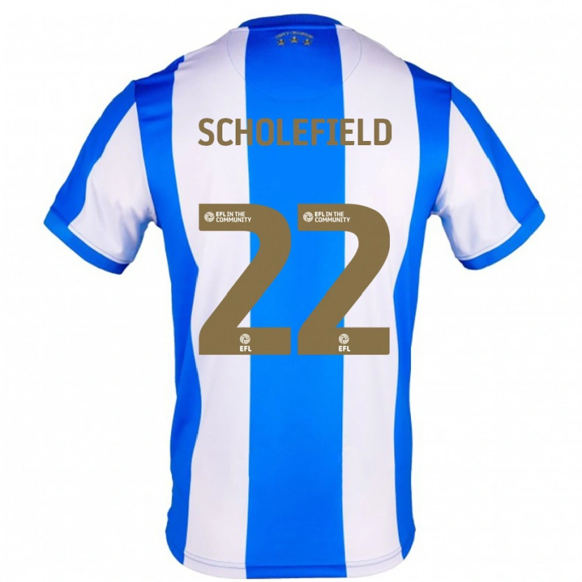 Danxen Niño Camiseta Lois Scholefield #22 Azul Blanco 1ª Equipación 2025/26 La Camisa