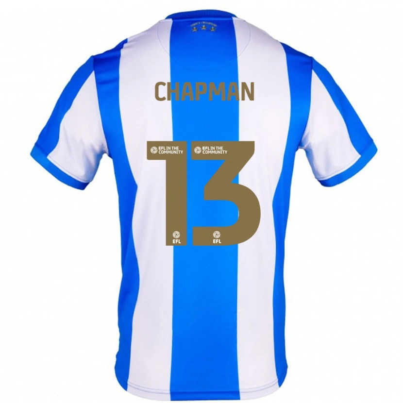 Danxen Niño Camiseta Jacob Chapman #13 Azul Blanco 1ª Equipación 2025/26 La Camisa