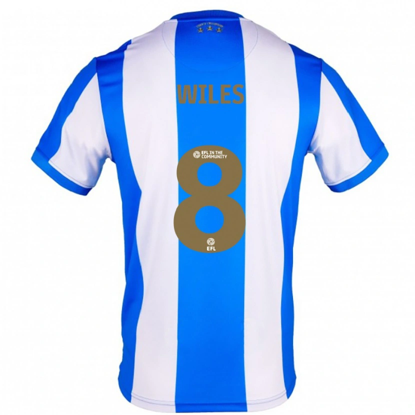Danxen Niño Camiseta Ben Wiles #8 Azul Blanco 1ª Equipación 2025/26 La Camisa