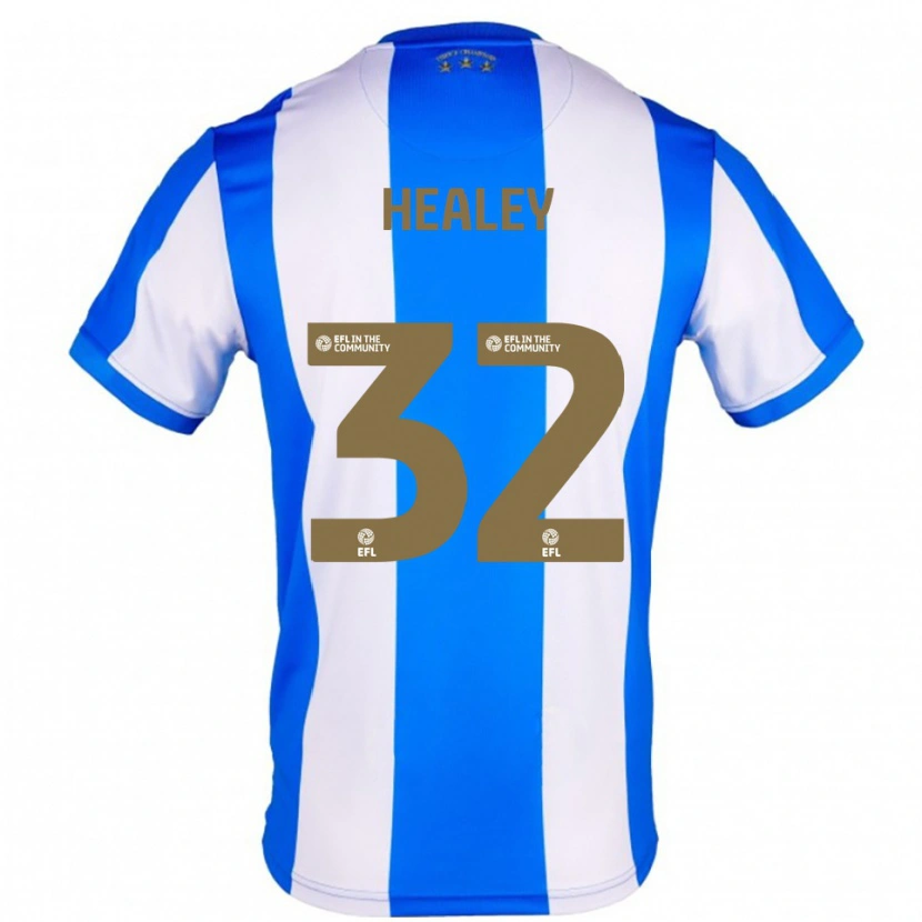 Danxen Niño Camiseta Rhys Healey #32 Azul Blanco 1ª Equipación 2025/26 La Camisa