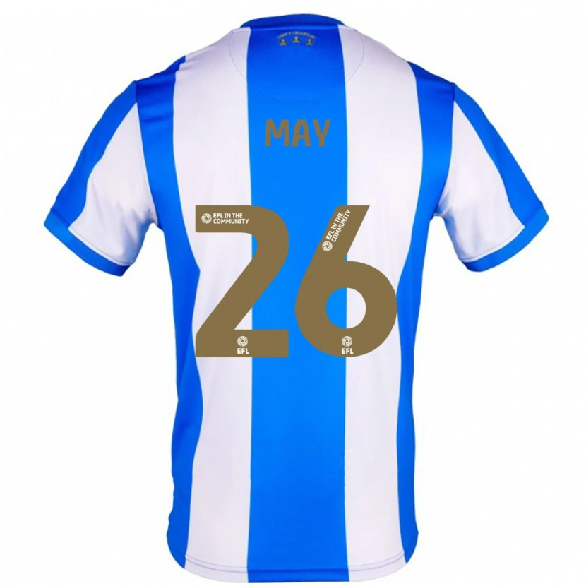 Danxen Niño Camiseta Alfie May #26 Azul Blanco 1ª Equipación 2025/26 La Camisa