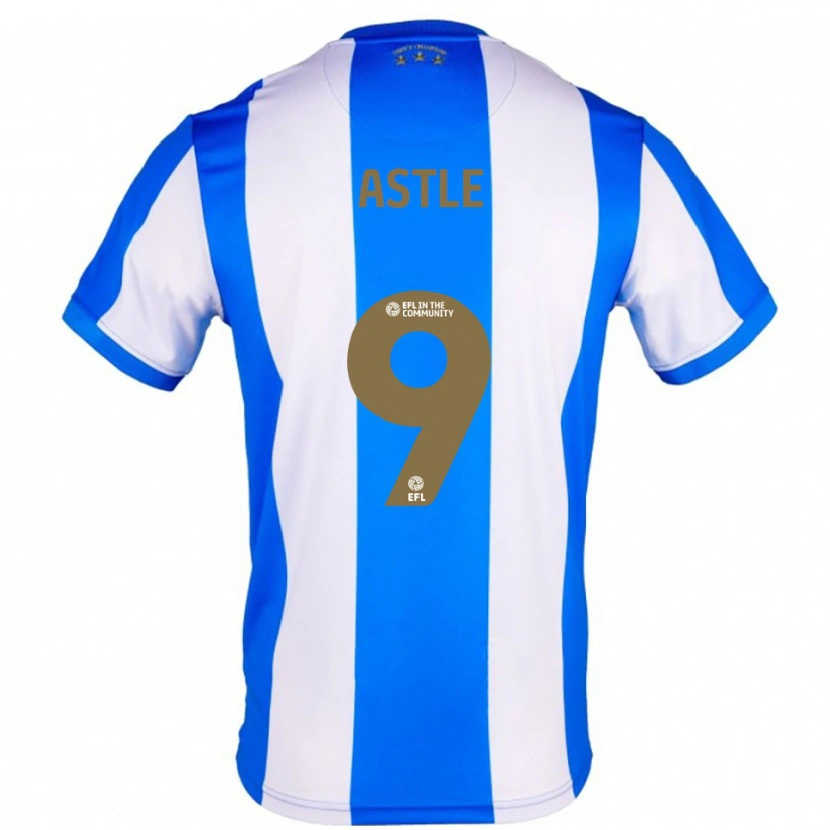 Danxen Niño Camiseta Katie Astle #9 Azul Blanco 1ª Equipación 2025/26 La Camisa