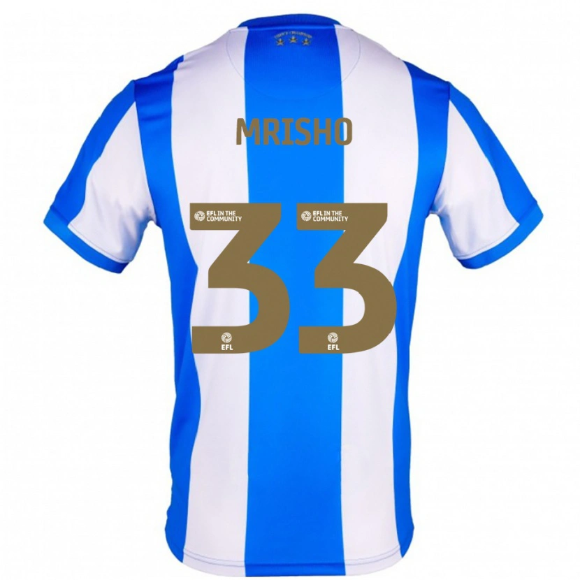 Danxen Niño Camiseta Omari Mrisho #33 Azul Blanco 1ª Equipación 2025/26 La Camisa