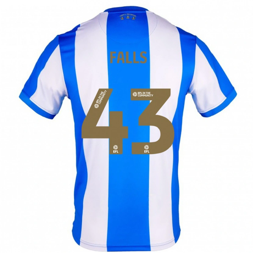 Danxen Niño Camiseta Conor Falls #43 Azul Blanco 1ª Equipación 2025/26 La Camisa