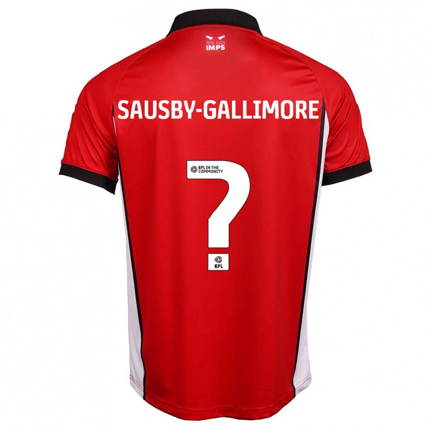 Danxen Niño Camiseta Olivia Sausby-Gallimore #0 Rojo Blanco 1ª Equipación 2025/26 La Camisa
