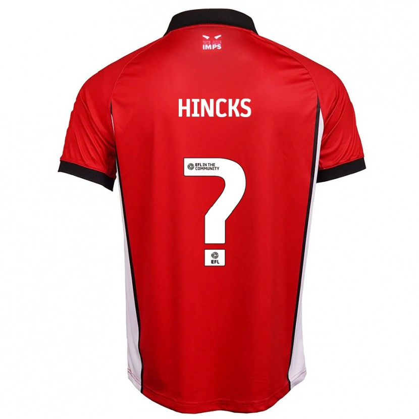 Danxen Niño Camiseta Neve Hincks #0 Rojo Blanco 1ª Equipación 2025/26 La Camisa