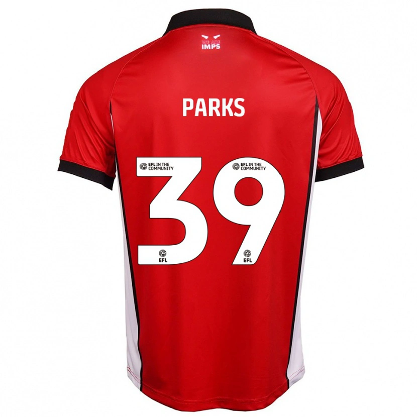 Danxen Niño Camiseta Charlie Parks #39 Rojo Blanco 1ª Equipación 2025/26 La Camisa