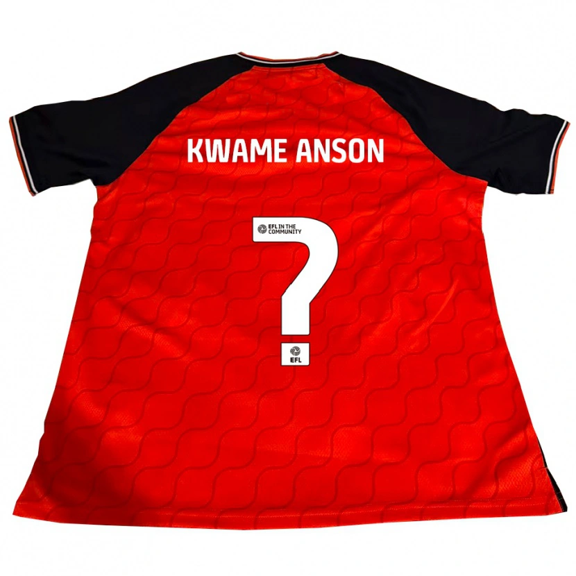 Danxen Niño Camiseta Enoch Kwame Anson #0 Naranja Negro Blanco 1ª Equipación 2025/26 La Camisa