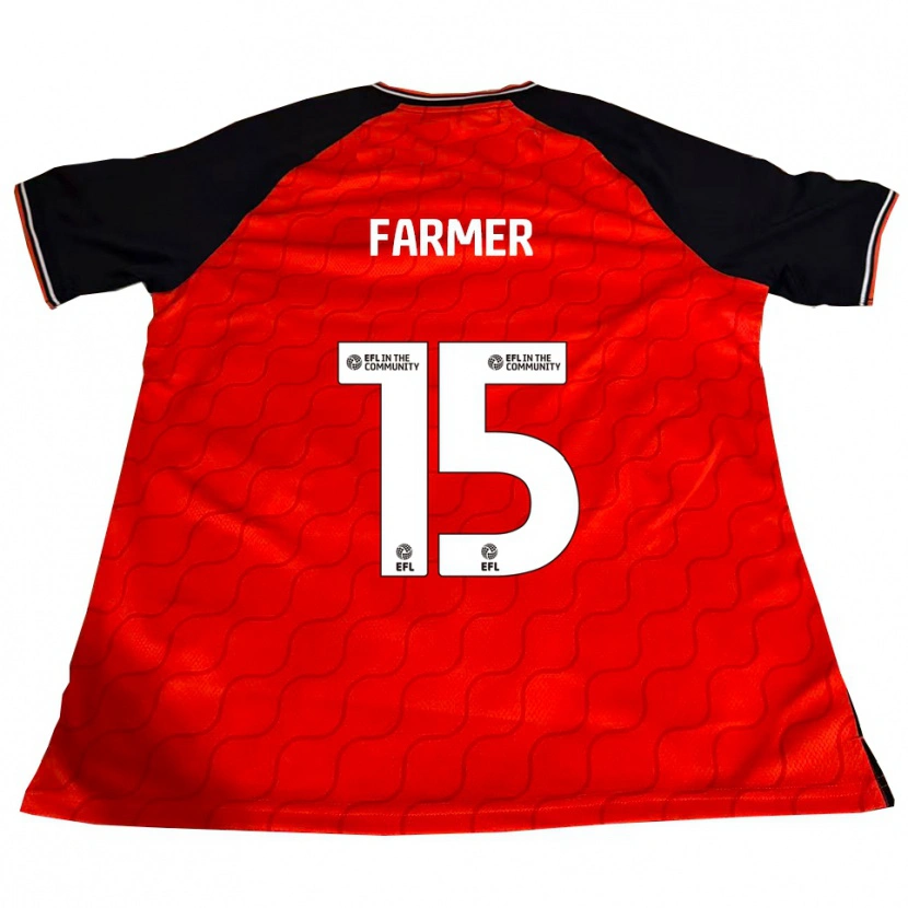 Danxen Niño Camiseta Nicole Farmer #15 Naranja Negro Blanco 1ª Equipación 2025/26 La Camisa