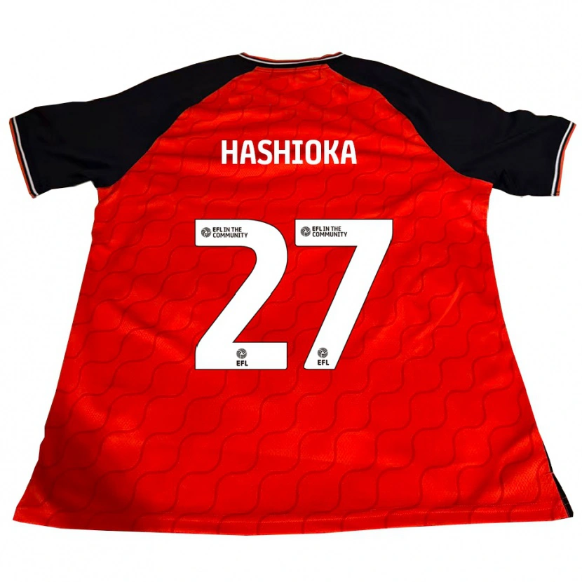 Danxen Niño Camiseta Daiki Hashioka #27 Naranja Negro Blanco 1ª Equipación 2025/26 La Camisa
