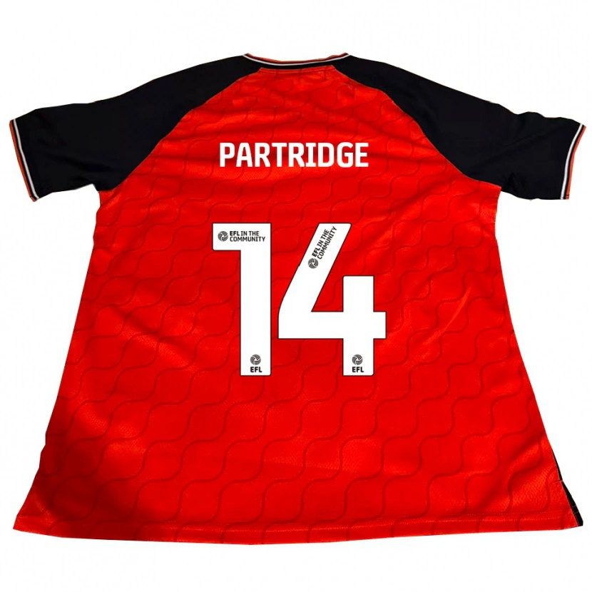 Danxen Niño Camiseta Francesca Partridge #14 Naranja Negro Blanco 1ª Equipación 2025/26 La Camisa